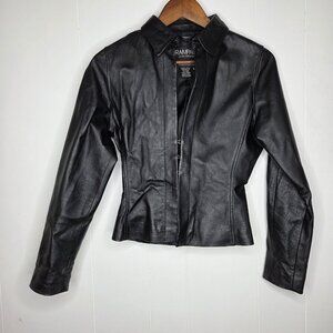 Rampage Womens Y2K Leather Hook & Eye Blouse Size S Edgy Punk Vamp Whimsigoth